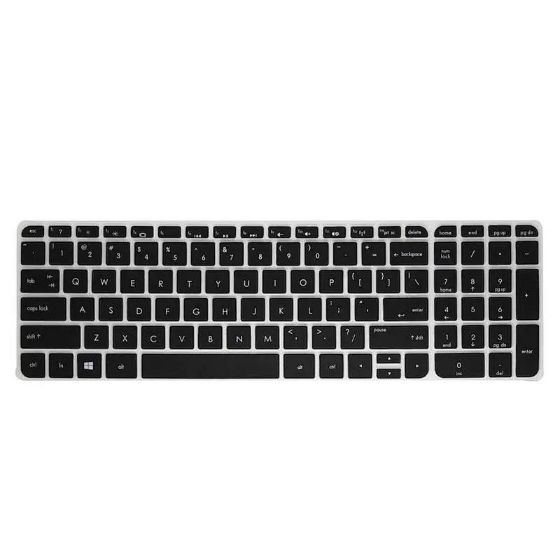 Silicone Keyboard Cover Skin keyboard dust cover for HP Pavilion 15 P15 with number pad