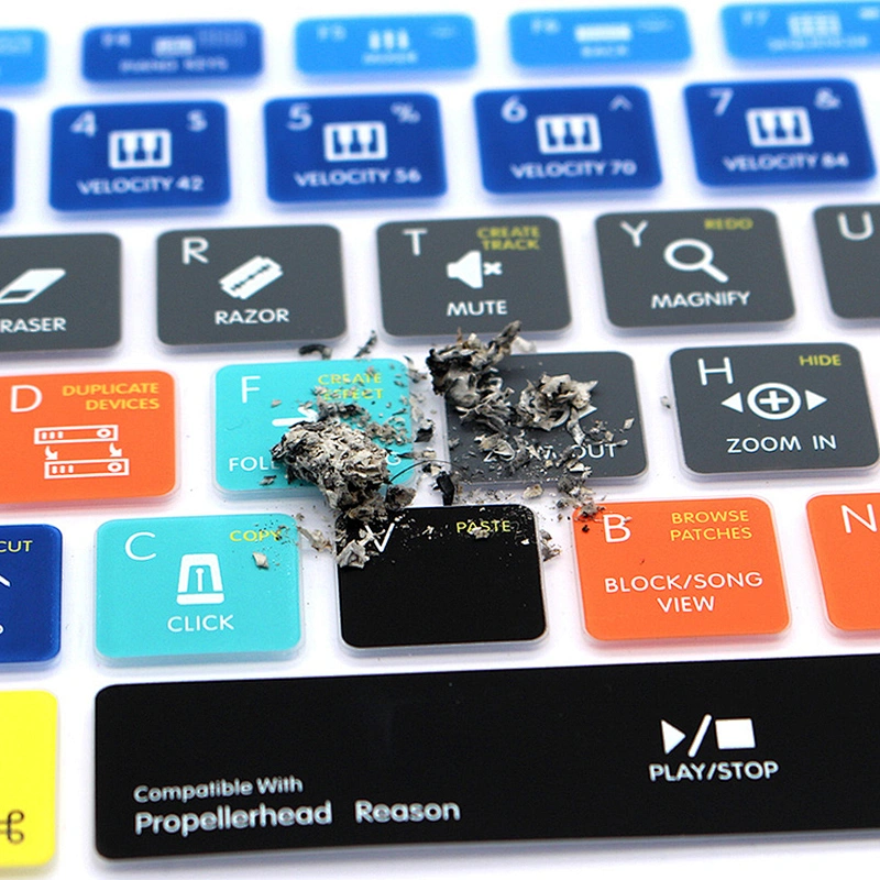 Waterproof Custom Products Propellerhead Reason Ali baba English custom silicone cover  keyboard protector For macbook air 13