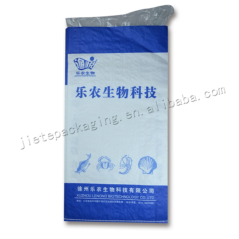 Customized white plastic pp laminated woven fertilizer packaging bag with lining