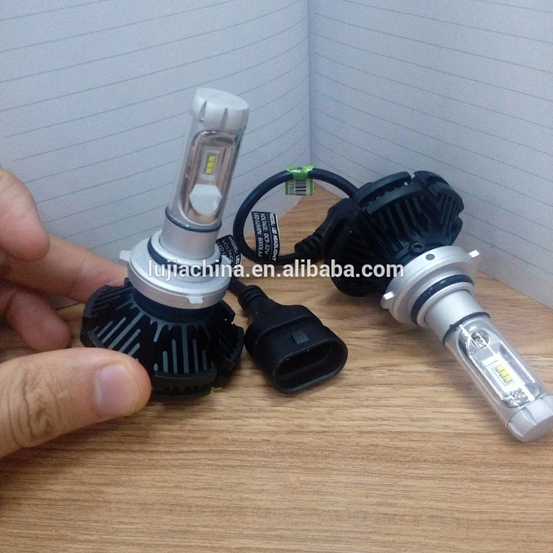 LUJIA ZES Fanless 50W 6000LM X3 LED Headlights,H1 H3 H4 H7 H11 9005 9006 9012 all in one Auto LED Headlamp kits