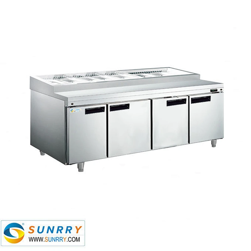 Salad Display Counter Refrigerator Acrylics Steel Cover