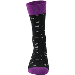 custom adult mens pure cotton pattern crew dress 100% organic cotton socks