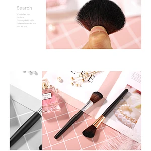 Professional cosmetic tools custom logo makeup brush single angled contour blush brush