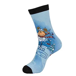 High Technique Printing  Style Women Fashion 3d Funny Christmas Socks