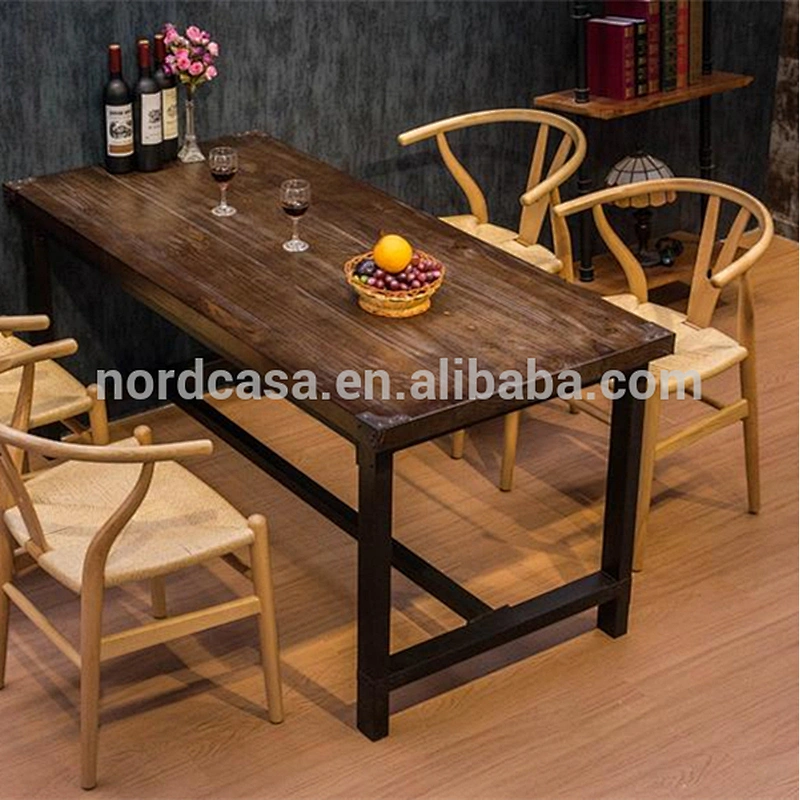 french antique Solid wood pine furniture antique dining table for Restaurant Furniture