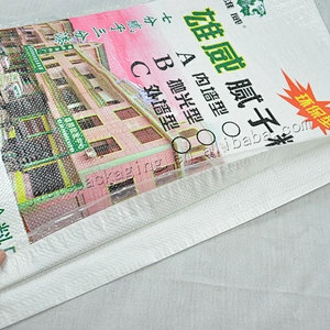 20kg White plastic pp woven laminated bag for wall putty powder