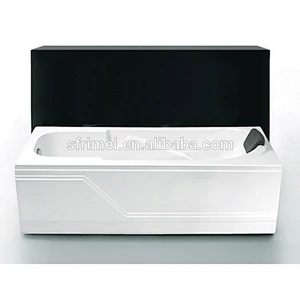 Custom made copper skirted solid surface bath tub freestanding rectangular bathtub