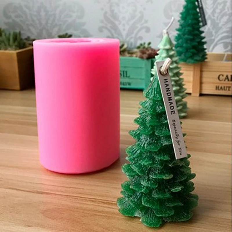 DIY 3D Christmas Tree Craft Art Silicone Candle mold Craft Molds Handmade Soap mould