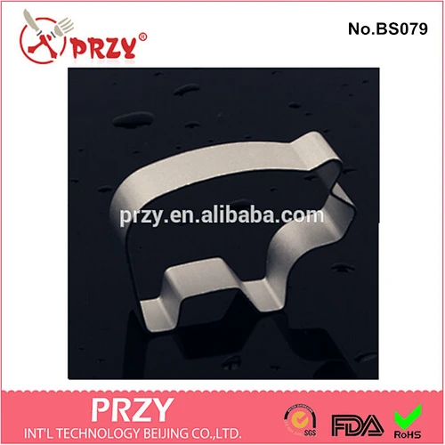 Stainless steel pig shaped cookie cutter