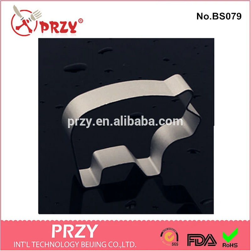 Stainless steel pig shaped cookie cutter