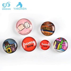 Creative customized pattern crystal glass souvenir fridge magnet