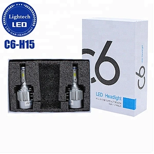 Lightech Wholesale emark led headlight C6 H15 Led Auto Car Lights for vw Golf