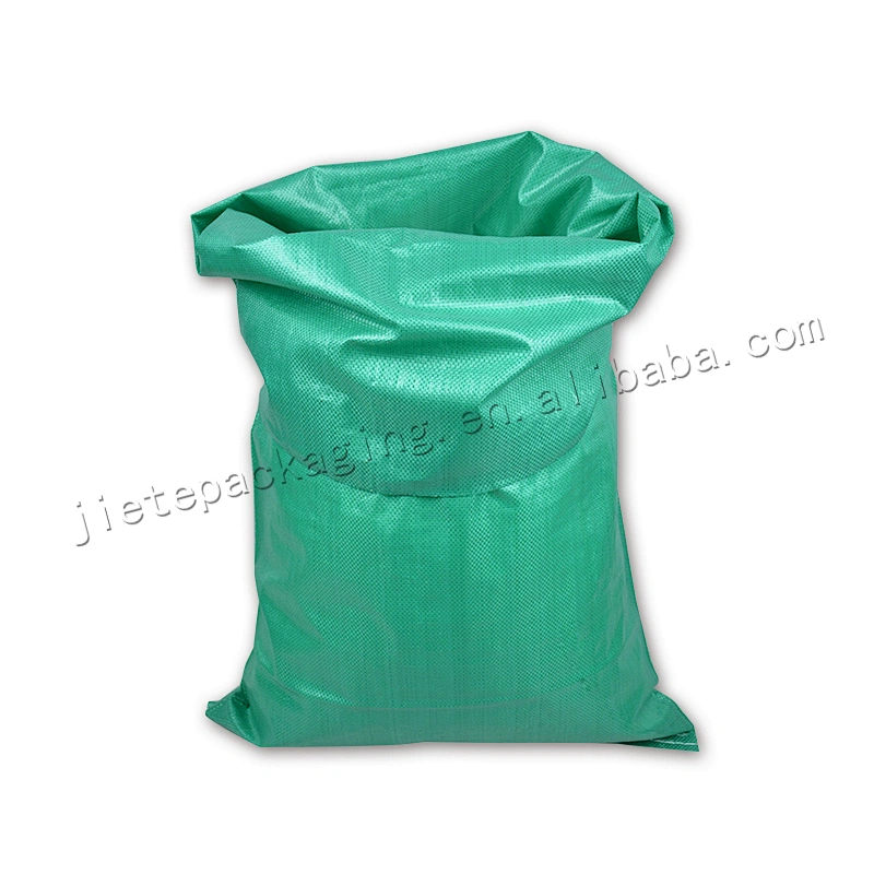 Cheap construction use green plastic pp woven bag for sand, cement,industrial refuse