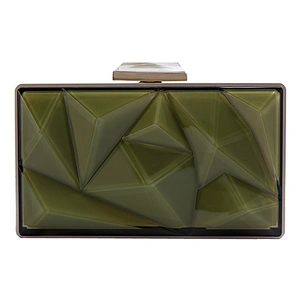 High-quality new style green bag acrylic clutch bag