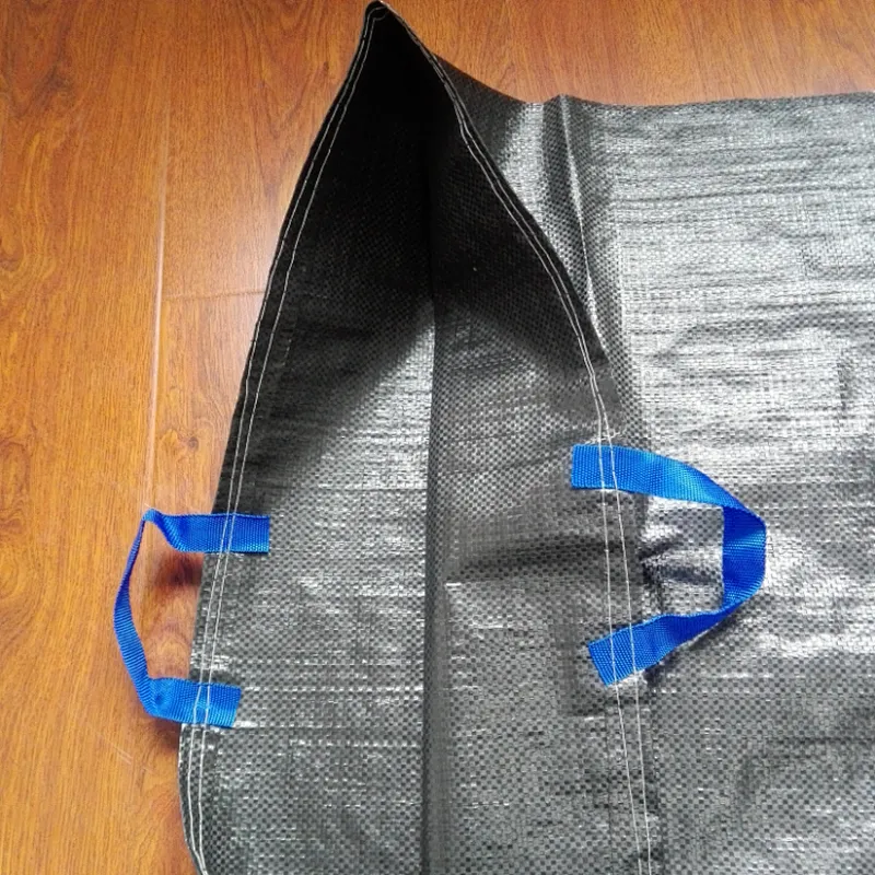 Black plastic pouch pp woven carry bag with for market,shopping