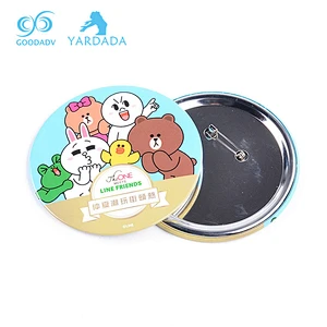 Guangzhou dia90mm big badge making supplies custom cheap pin metal button badge