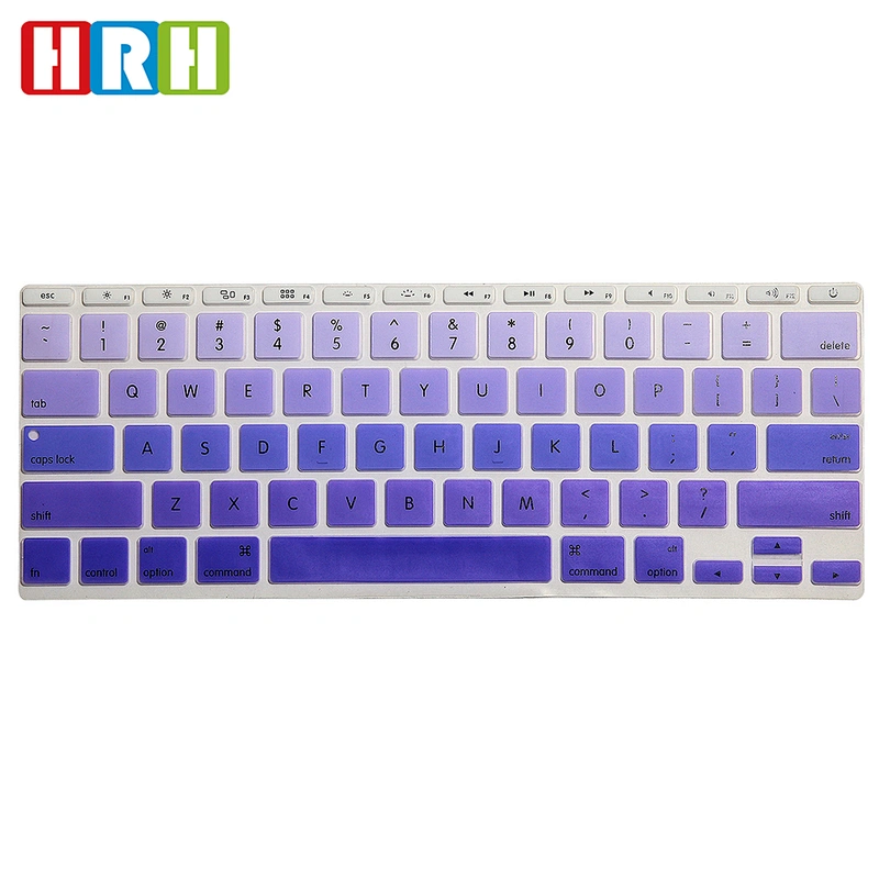 English Silicone Rainbow Keyboard Protector custom silicone keyboard cover for Macbook Air 11 for mackbook pro keyboard cover