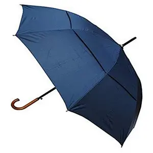 2018 - Windproof EXTRA STRONG التلقائية المفتوحة - الصلبة الخشب هوك التعامل مستقيم مظلة السفر