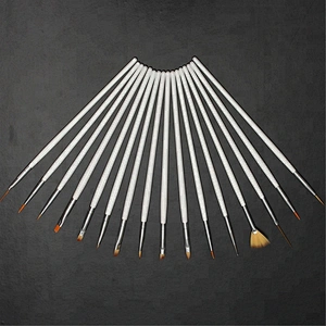 16Pcs professional acrylic carving powder gel liquid salon nali art brushes set polish gel makeup brushes nail tools