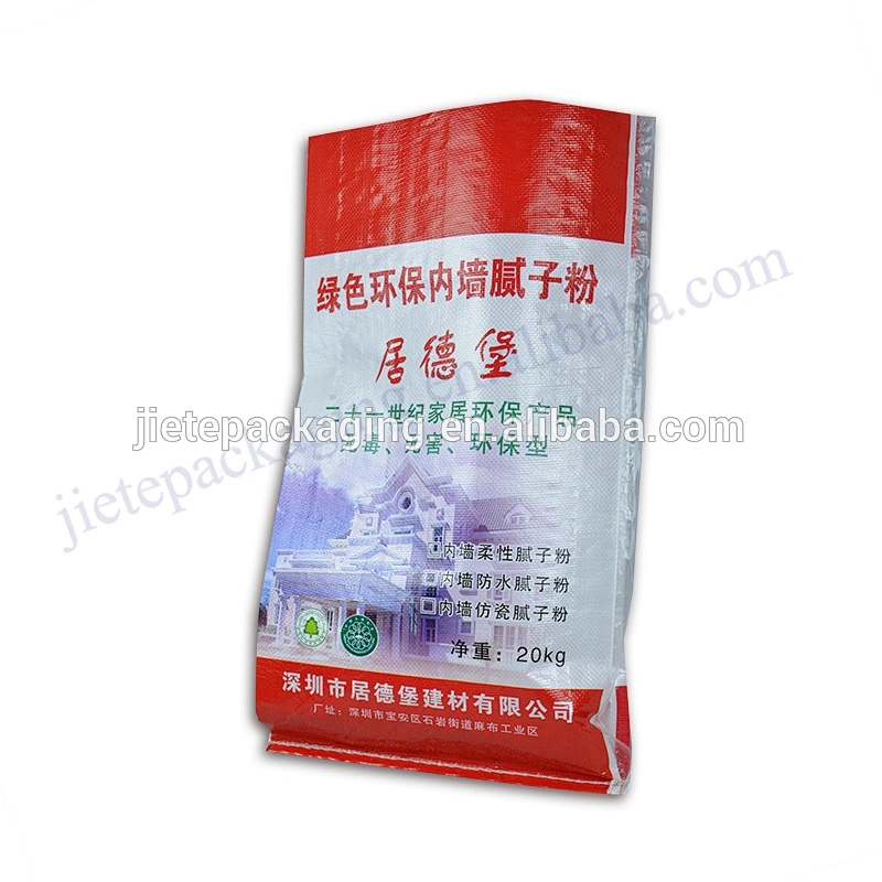 Bopp laminated 20kg pp woven cement bag for wall putty powder,mortar,lime,tile adhesive