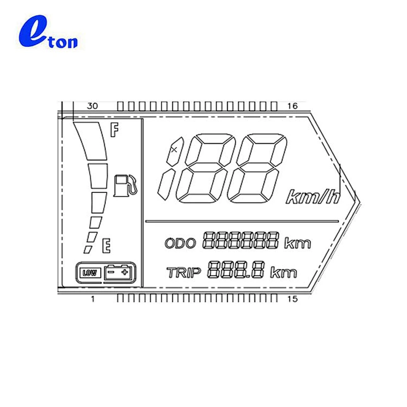 HTN lcd transparent display for motorbike