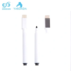 Custom Small Thin Writing Wipe Dry Erase Magnet Built In Eraser Pen Whiteboard Marker