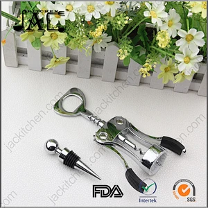 Hot Selling Stainless Steel Luxury Wine Stopper Corkscrew Set