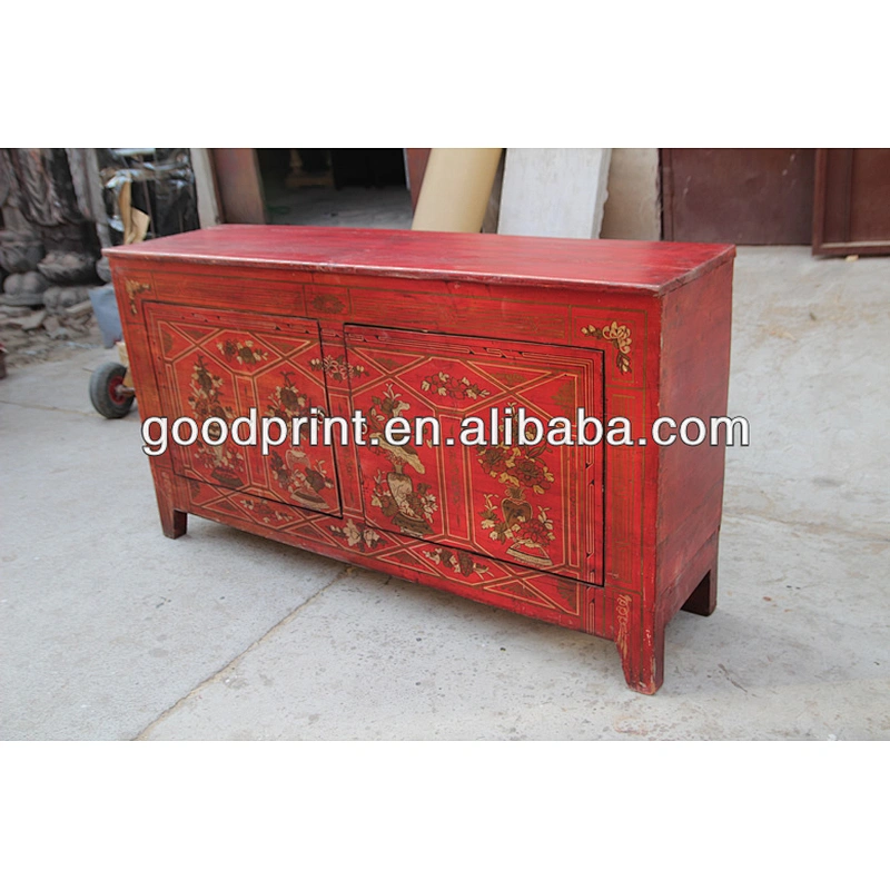 chinese antique furniture 2 door picture cabinet