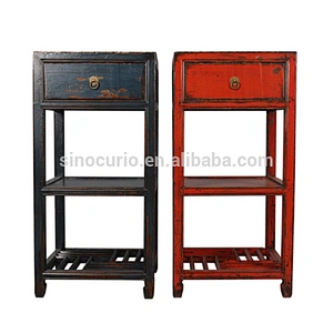Chinese antique wooden vase stand corner flower stand