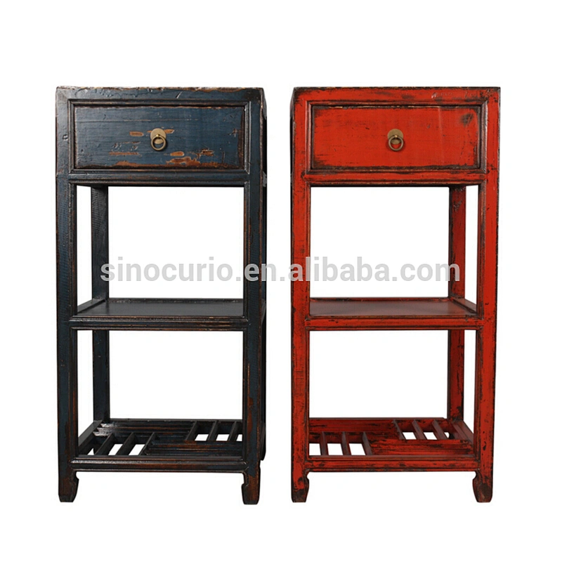 Chinese antique wooden vase stand corner flower stand