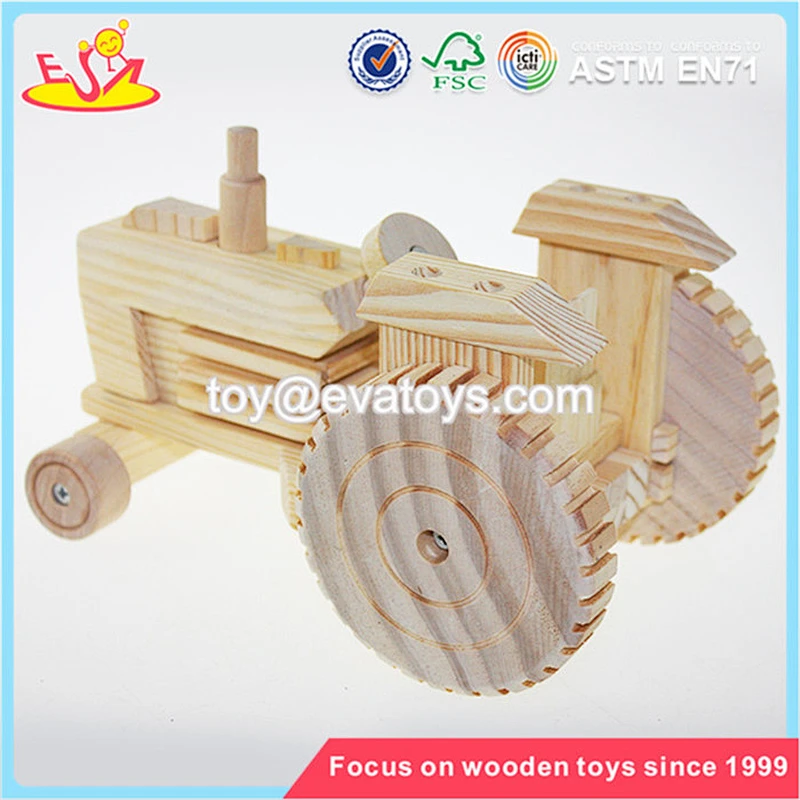 Wholesale high quality wooden truck toy newest wooden craft truck toy for kids W04A1 38