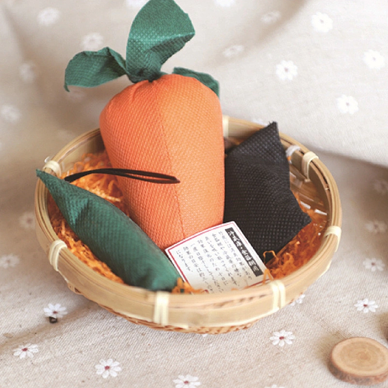 Hanging Activated Carrot Charcoal Bags High Adsorption Activated Carbon Package for Home Formaldehyde Removal Bag