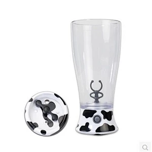 Hot Sale Novelty 14oz Cow Automatic Electric Stirring mixing coffee Mug promotion self stirring mug gifts