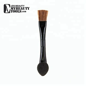 OEM no label wholesale vegan liquid glitter makeup eyeshadow palette blending brush stick pan