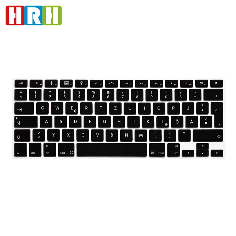 hot keys keyboard german custom silicone skin Keyboard  cover Skin for macbook air 13 inch keyboard European Version