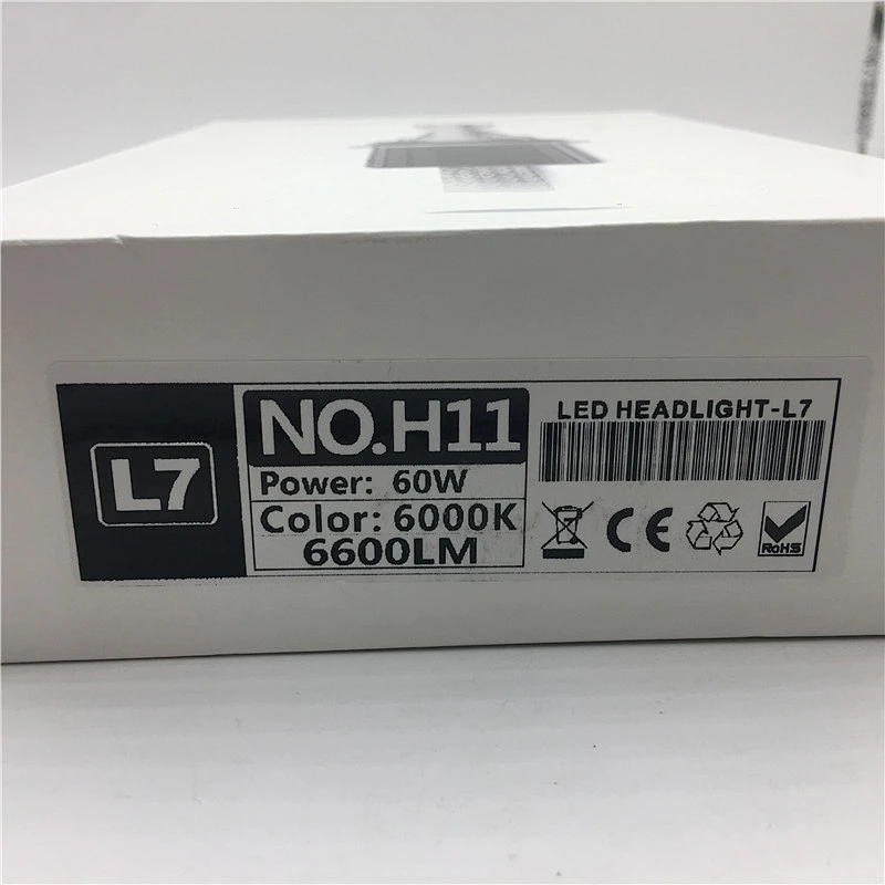 HB3 HB4 H10 H11 Fog Light  High Quality L7 H7 6600lm Xhp70 Led Headlight H1