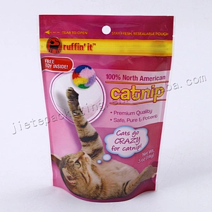 Plastic baby and pet toy packaging bag with hang hole,lovely plastic toy bag