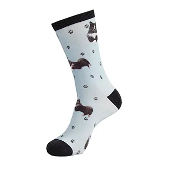 Custom Logo 3D Digital Print Fashion Dress Bamboo  Soft High Socks Men Printing Wholesale