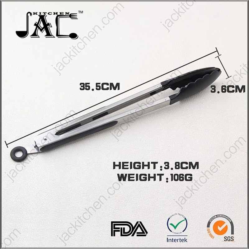 Durable Stainless Steel Handle Nylon Head Barbecue Tong