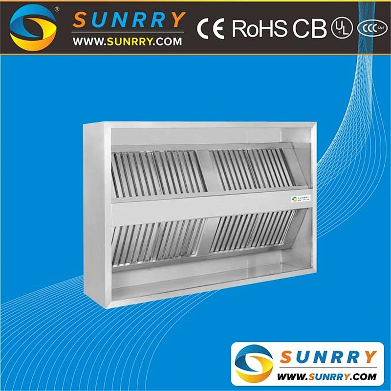 Commercial stainless steel low noise kitchen range cooker hood and kitchen chimney hood