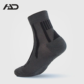 cotton stripe jacquard half terry sport socks