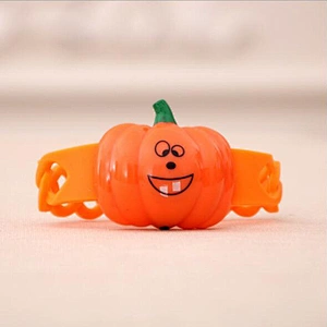 High Quality Halloween Rubber Led Light Bracelet Lantern Halloween Pat Circle Children Decor Gift Fashion Bracelet Props Toys