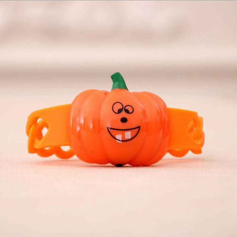 High Quality Halloween Rubber Led Light Bracelet Lantern Halloween Pat Circle Children Decor Gift Fashion Bracelet Props Toys