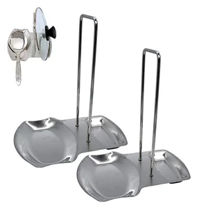 Pan Lid Organizer Storage Soup Spoon Rests lid holder spoon holder