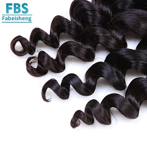 100% virgin human hair cuticle aligned hair wave loose curly in stock