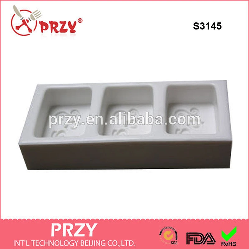 S3145 Soap 3 in 1 / Silicone Soap Mold rectangle shape soap mold