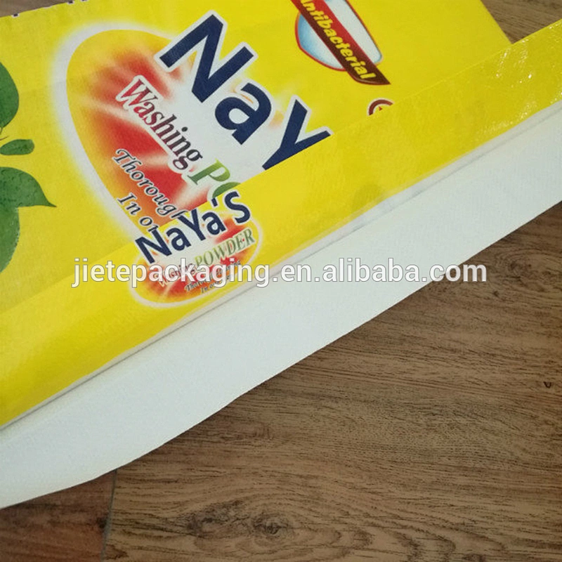 customized PP woven bags packaging washing powder, high quality plastic woven pouches with liner