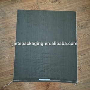 Top sale shopping pouch black pp woven bag with D cut handle