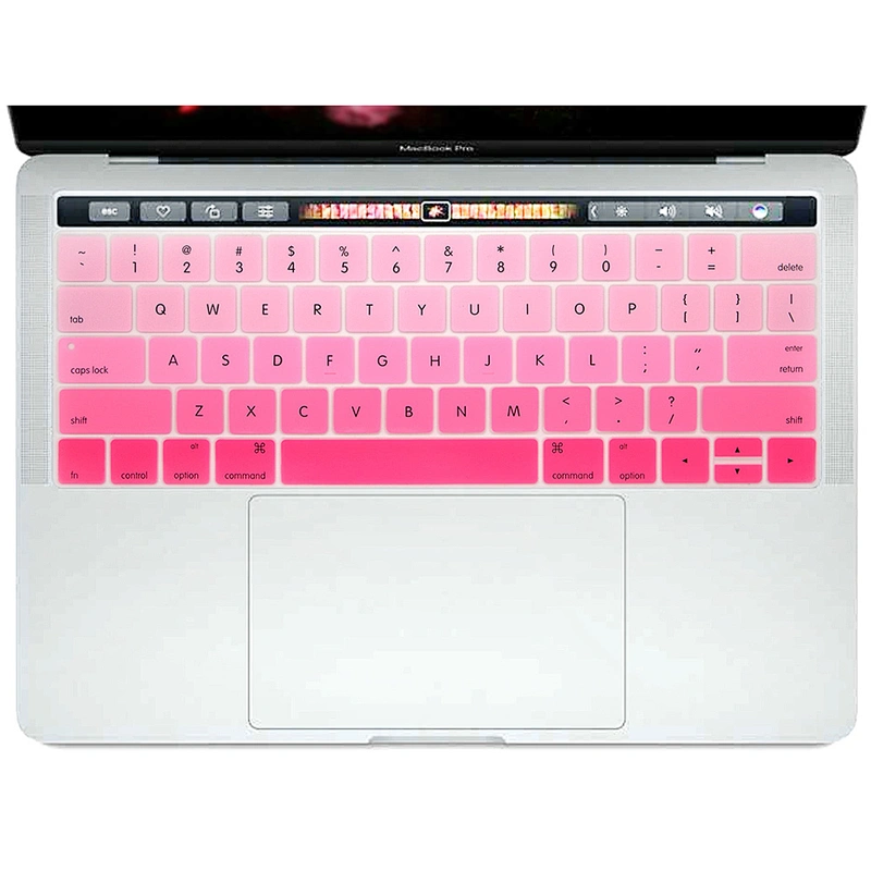 Rainbow Silicone Keyboard Protective Film laptop skin For Macbook Pro 13