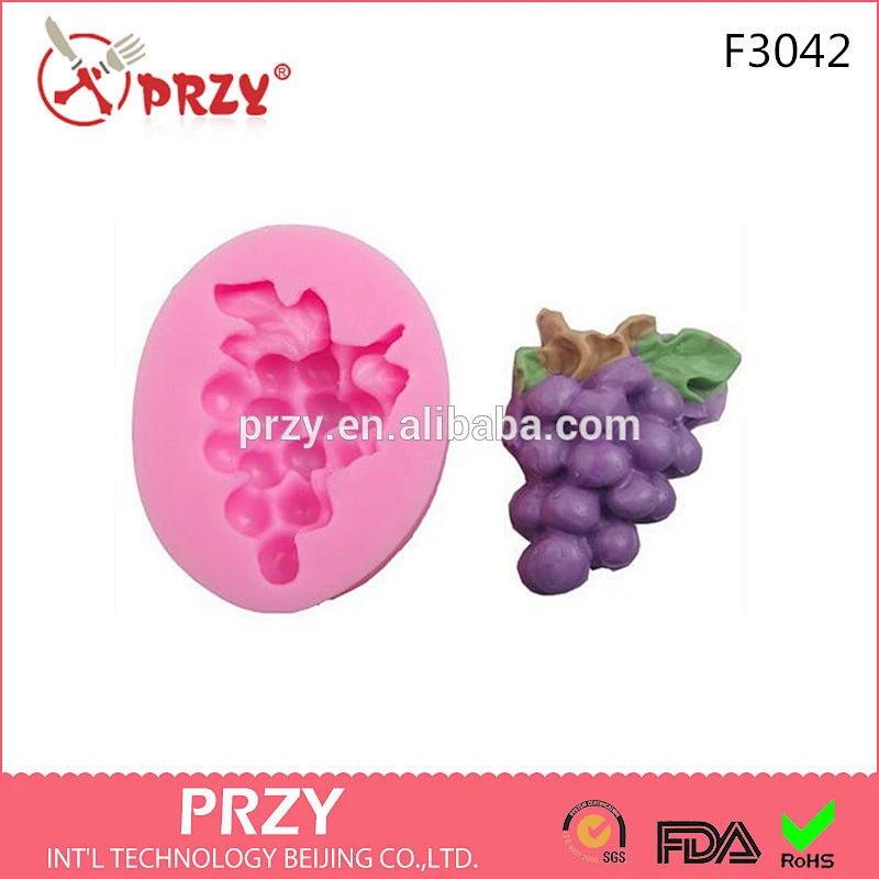 F3042 PRZY A bunch of grapes cupcake silicone mould clay mould agar mould